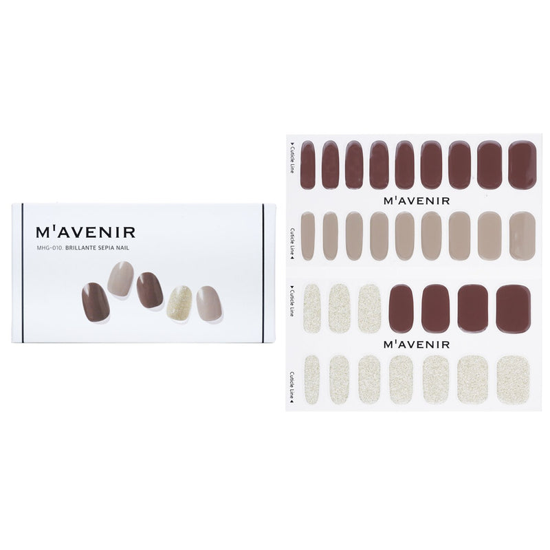 Mavenir  Nail Sticker (Assorted Colour) - # Brillante Sepia Nail   32pcs