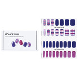 Mavenir  Nail Sticker (Patterned) - # Gingham Check With Purple Nail   32pcs