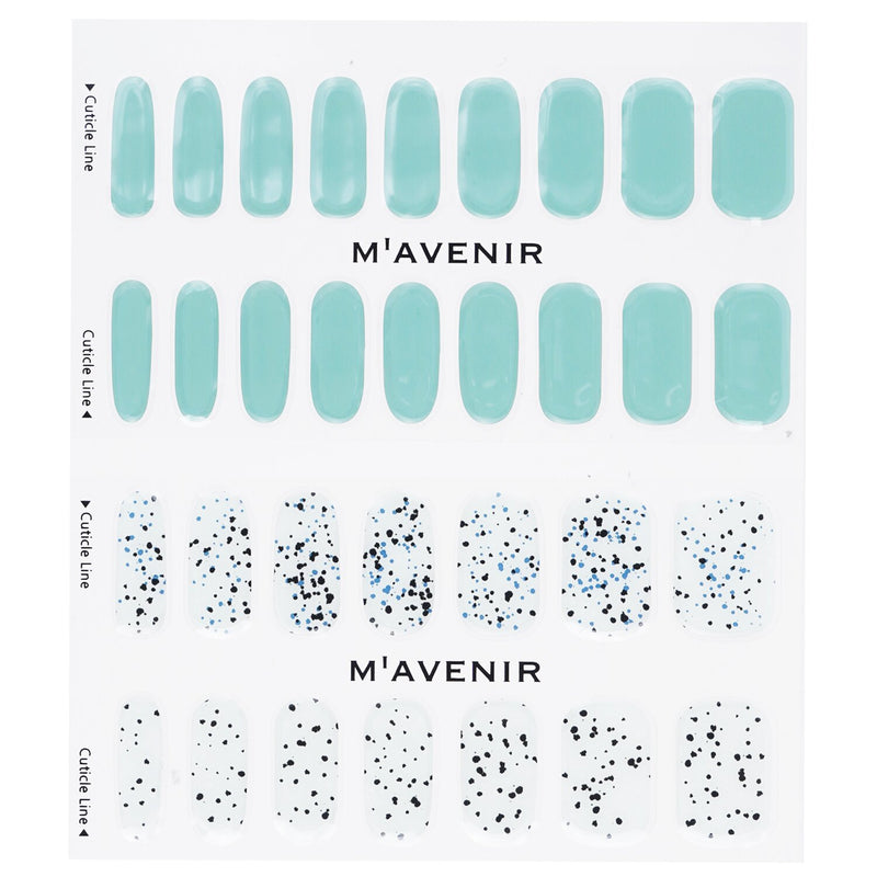 Mavenir  Nail Sticker (Blue) - # Splinkle With Tinted Green Nail   32pcs