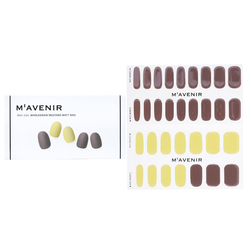 Mavenir  Nail Sticker (Assorted Colour) - # Wholegrain Mustard Matt Nail   32pcs