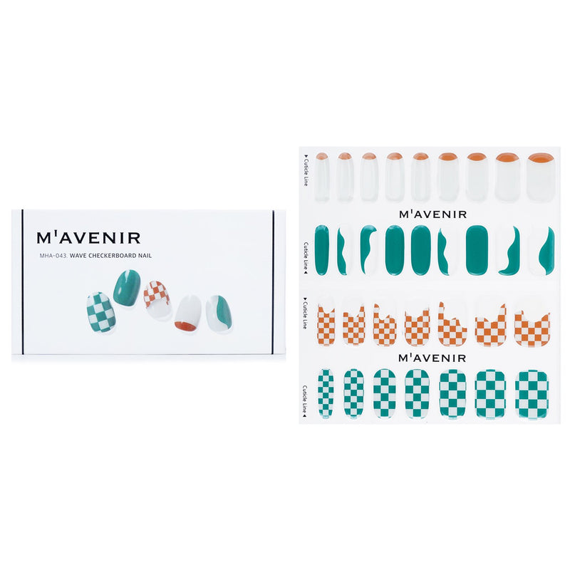 Mavenir  Nail Sticker (Patterned) - # Wave Checkerboard Nail   32pcs