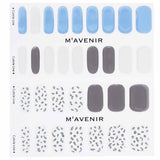 Mavenir  Nail Sticker (Patterned) - # Cream Blue Leopardo Nail   32pcs