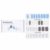 Mavenir  Nail Sticker (Patterned) - # Cream Blue Leopardo Nail   32pcs
