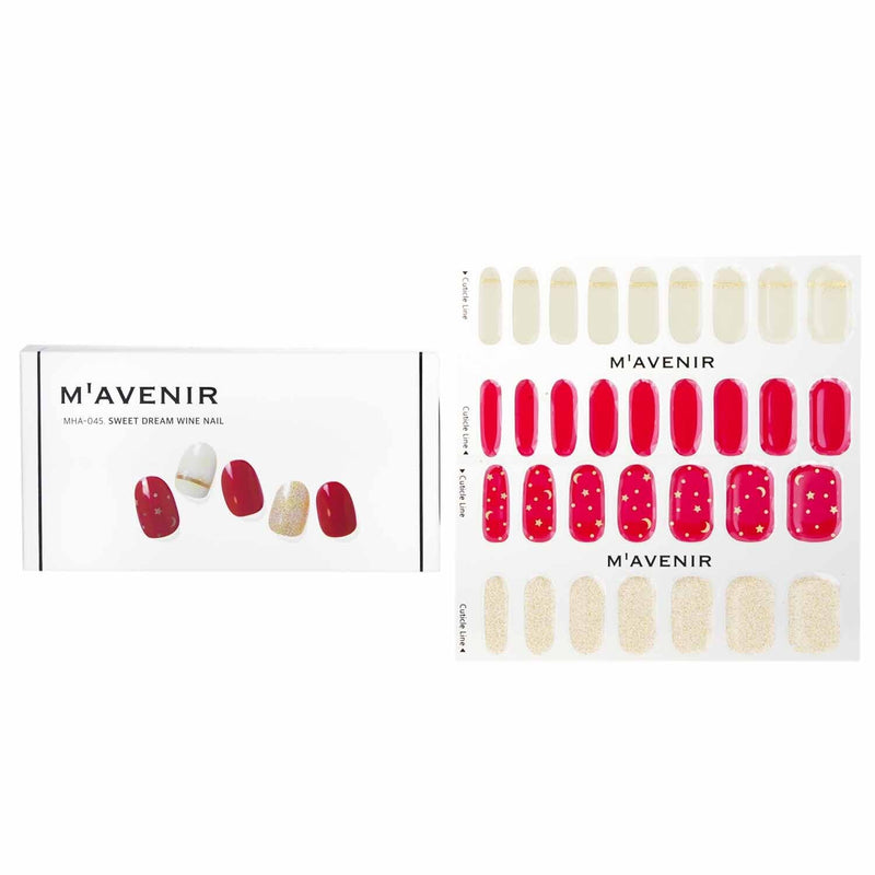 Mavenir  Nail Sticker (Red) - # Sweet Dream Wine Nail   32pcs