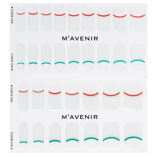 Mavenir  Nail Sticker (Patterned) - # Sporty French Nail   32pcs