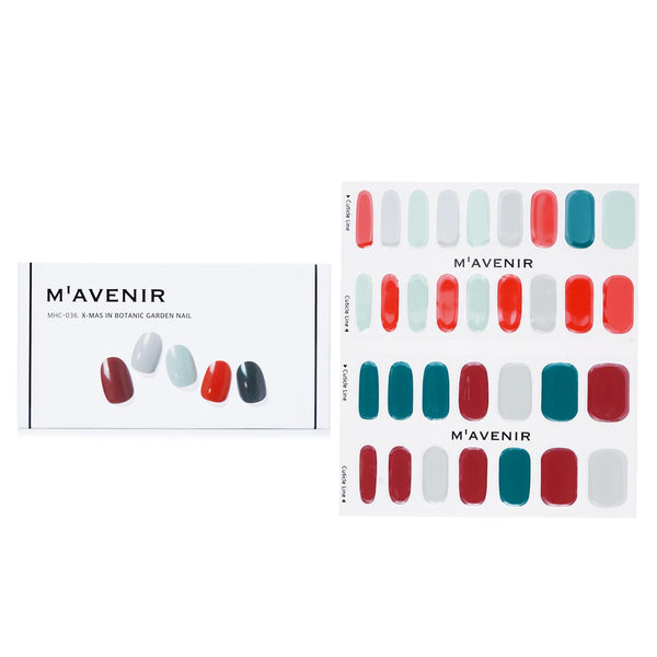 Mavenir  Nail Sticker (Assorted Colour) - # X-Mas In Botanic Garden Nail   32pcs