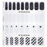 Mavenir  Nail Sticker (White) - # Black Shepherd Check Nail   32pcs