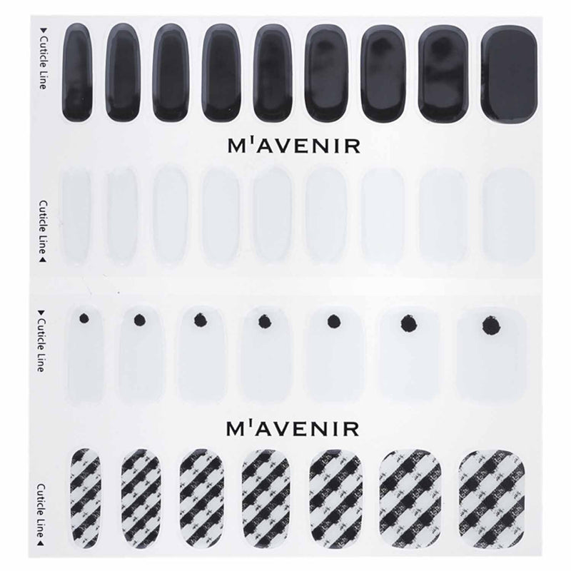 Mavenir  Nail Sticker (White) - # Black Shepherd Check Nail   32pcs