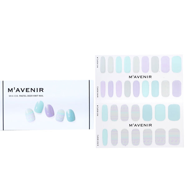 Mavenir  Nail Sticker (Assorted Colour) - # Pastel Deer Knit Nail   32pcs