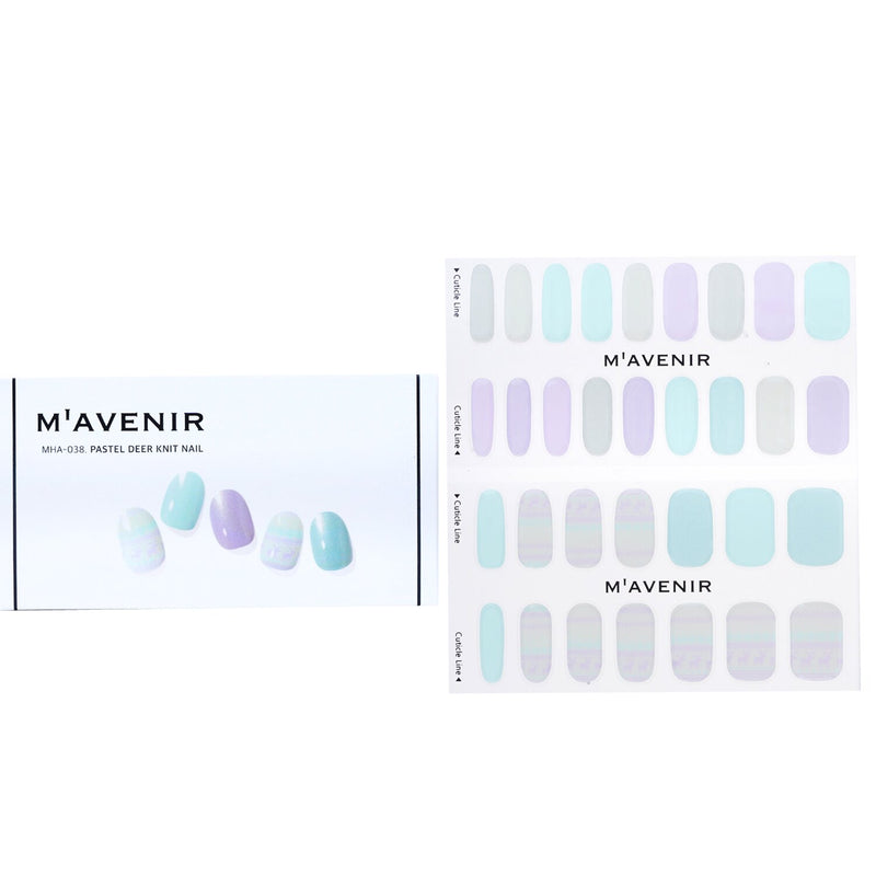 Mavenir  Nail Sticker (Assorted Colour) - # Pastel Deer Knit Nail   32pcs