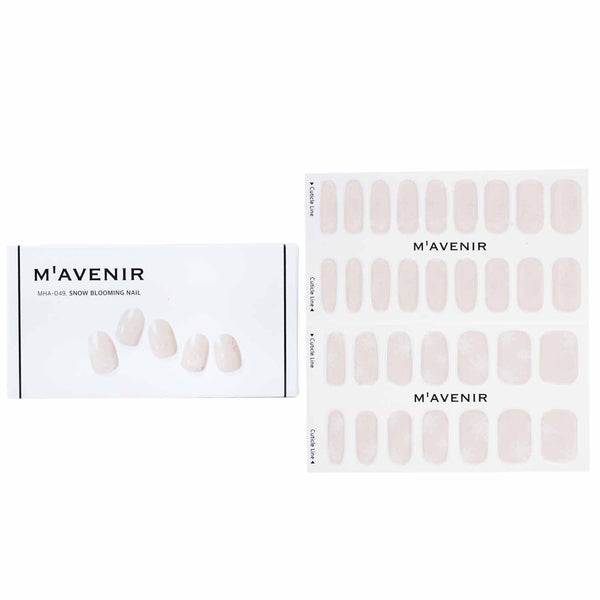 Mavenir  Nail Sticker (White) - # Snow Blooming Nail   32pcs