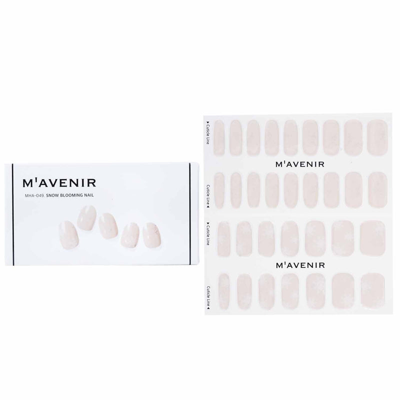 Mavenir  Nail Sticker (White) - # Snow Blooming Nail   32pcs