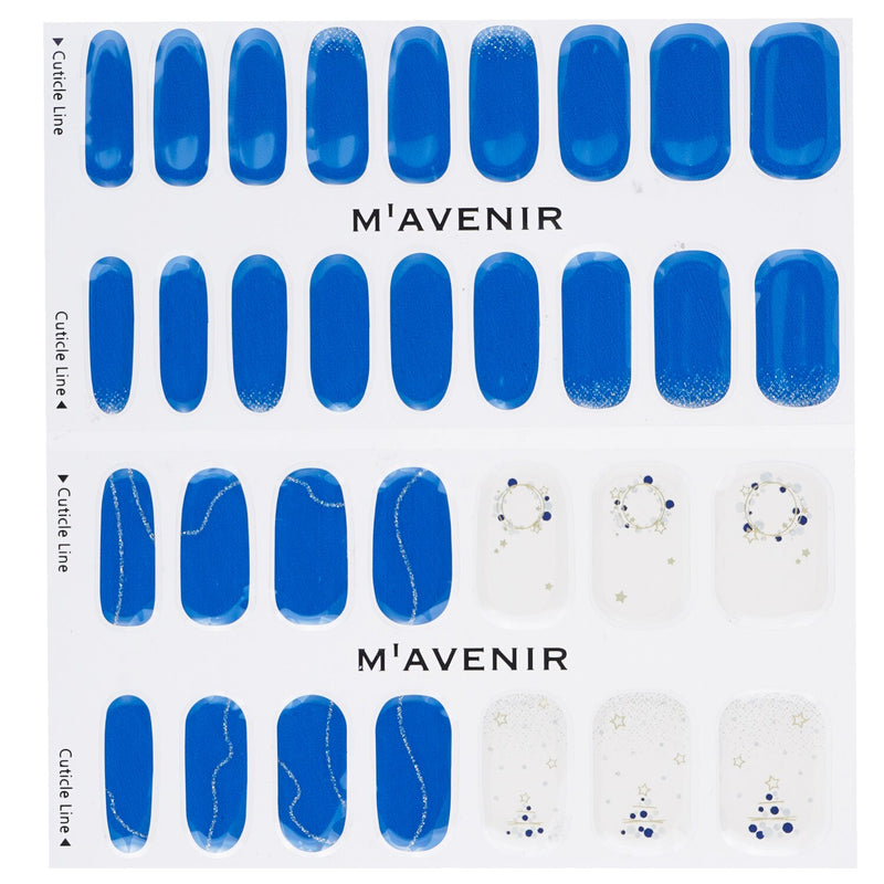 Mavenir  Nail Sticker (Blue) - # Road Of Snow Tree Nail   32pcs