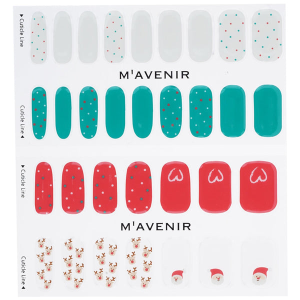 Mavenir  Nail Sticker (Assorted Colour) - # Lovely Deer Santa Nail   32pcs