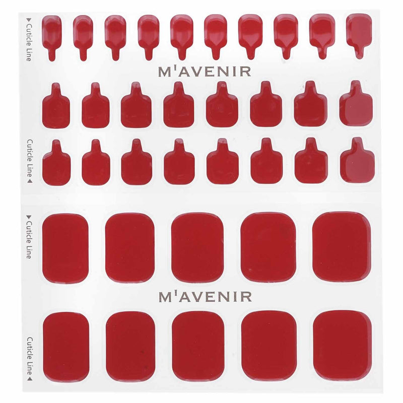 Mavenir  Nail Sticker (Red) - # Glass Of Wine Pedi   36pcs