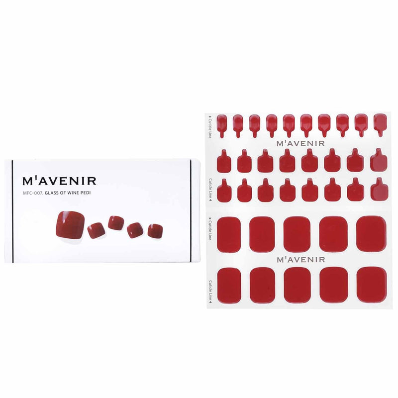 Mavenir  Nail Sticker (Red) - # Glass Of Wine Pedi   36pcs