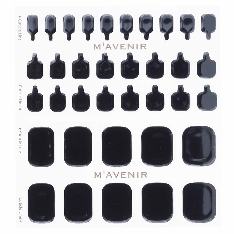 Mavenir  Nail Sticker (Black) - # Classic Black Pedi   36pcs