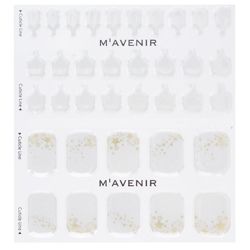 Mavenir  Nail Sticker (White) - # Gold Starlight Pedi   36pcs