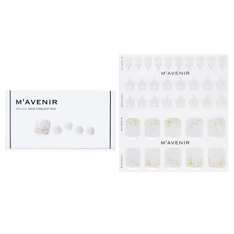 Mavenir  Nail Sticker (White) - # Gold Starlight Pedi   36pcs