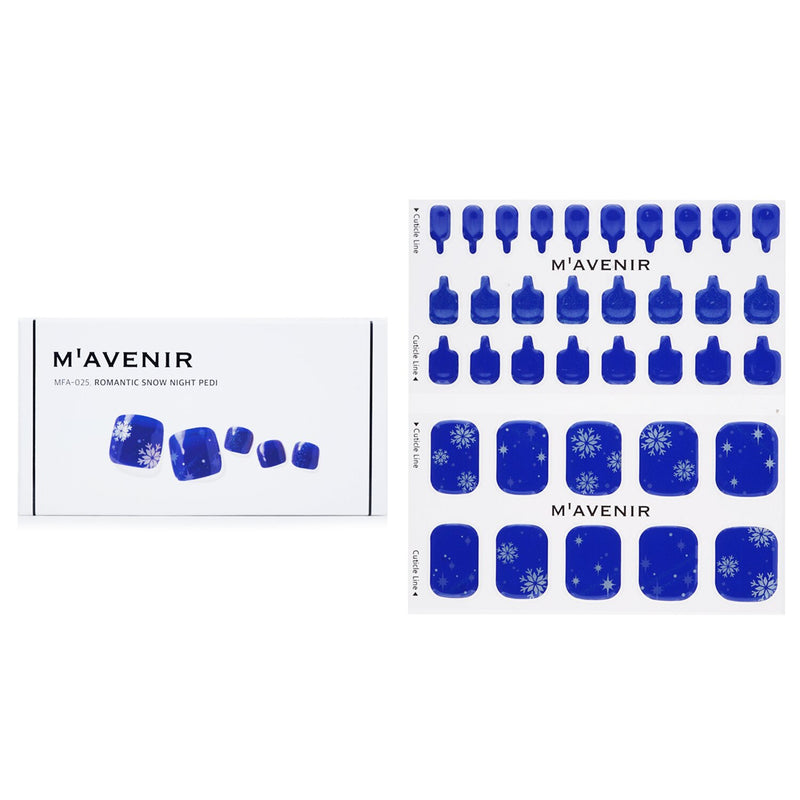 Mavenir  Nail Sticker (Blue) - # Romantic Snow Night Pedi   36pcs