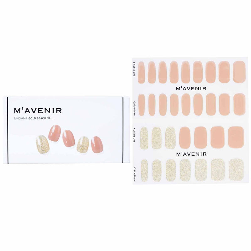 Mavenir  Nail Sticker (Pink) - # Gold Beach Nail   32pcs