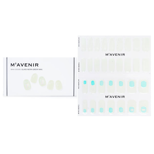 Mavenir  Nail Sticker (Green) - # Glass Neon Green Nail   32pcs