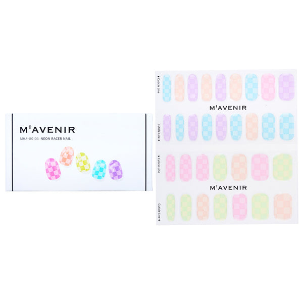 Mavenir  Nail Sticker (Assorted Colour) - # Neon Racer Nail   32pcs