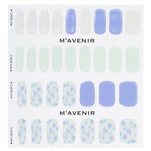 Mavenir  Nail Sticker (Blue) - # Blue Leaf Nail   32pcs