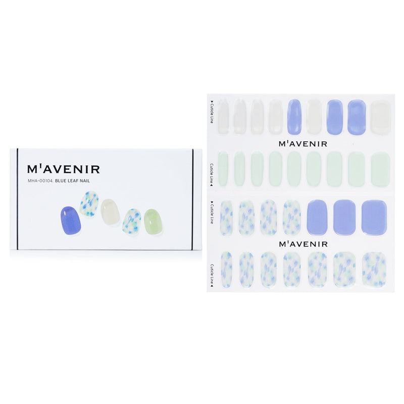 Mavenir  Nail Sticker (Blue) - # Blue Leaf Nail   32pcs