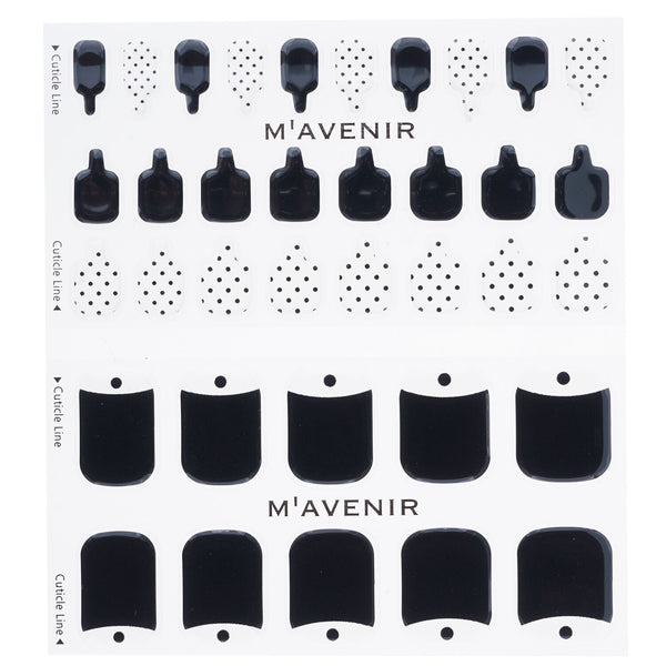 Mavenir  Nail Sticker (Black) - # Black Veil Pedi   36pcs