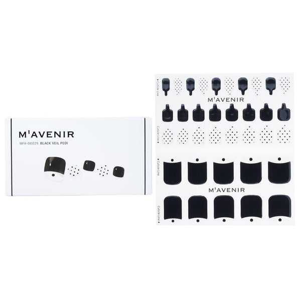 Mavenir  Nail Sticker (Black) - # Black Veil Pedi   36pcs
