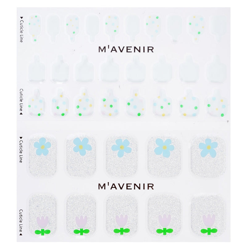 Mavenir  Nail Sticker (White) - # Small Garden Pedi   36pcs