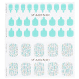 Mavenir  Nail Sticker (Blue) - # Shell With Jade Pedi   36pcs