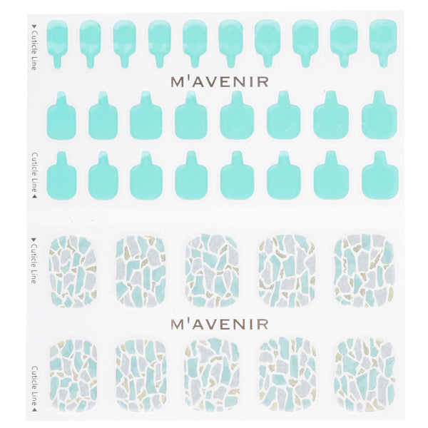 Mavenir  Nail Sticker (Blue) - # Shell With Jade Pedi   36pcs