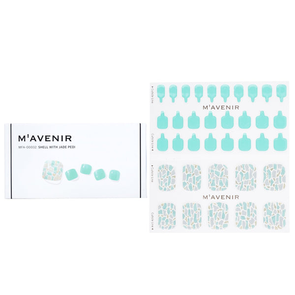 Mavenir  Nail Sticker (Blue) - # Shell With Jade Pedi   36pcs
