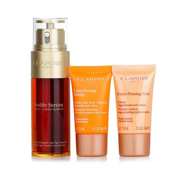 クラランス  Double Serum & Extra-Firming Collection   3pcs+1bag