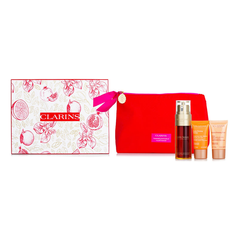 クラランス  Double Serum & Extra-Firming Collection   3pcs+1bag