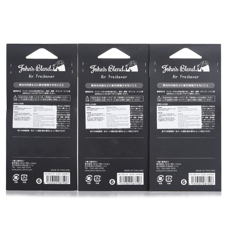 John's Blend  Air Freshener - Musk Jasmine   3pcs