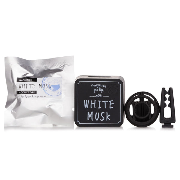 John's Blend  Clip On Air Freshener Car Fragrance - White Musk   1pc