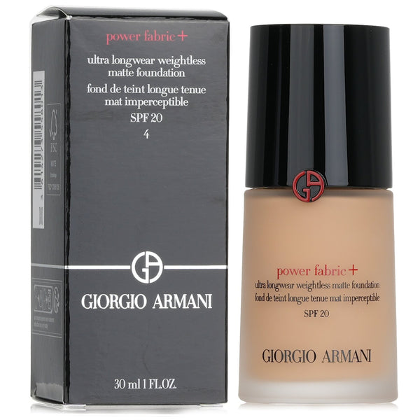 ジョルジオ アルマーニ  Power Fabric+ Ultra Longwear Weightless Matte Foundation SPF 20 - # 4   30ml/1oz