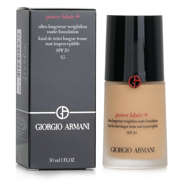 ジョルジオ アルマーニ  Power Fabric+ Ultra Longwear Weightless Matte Foundation SPF 20 - # 4.5   30ml/1oz
