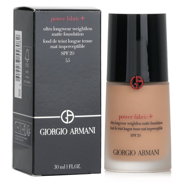ジョルジオ アルマーニ  Power Fabric+ Ultra Longwear Weightless Matte Foundation SPF 20 - # 5.5   30ml/1oz