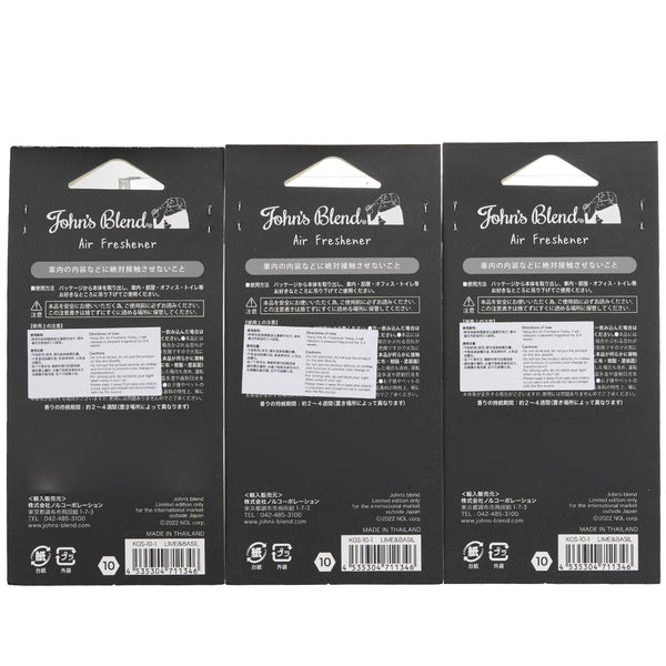 John's Blend  Air Freshener - Lime & Basil   3pcs