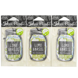 John's Blend  Air Freshener - Lime & Basil   3pcs