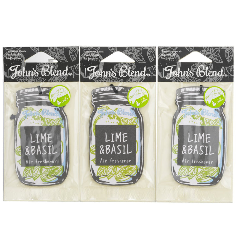 John's Blend  Air Freshener - Lime & Basil   3pcs