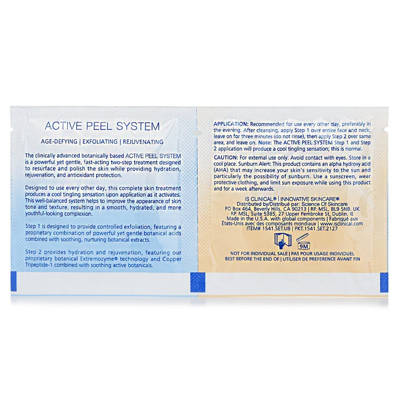 アイエスクリニカル  Active Peel System Step 1 & 2 Treatment Pads   15x2.9ml/0.098