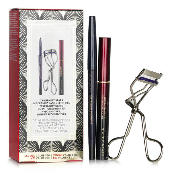 ケヴィンオークイン  The Beauty Stars: Eye Defining Lash + Liner Trio: 1x Eyelash Curler + 1x Mascara + 1x Eyeliner   3pcs