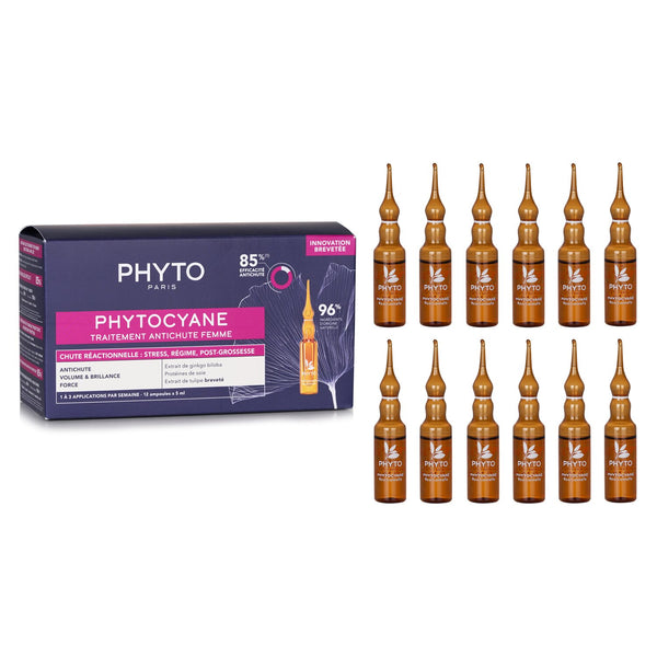 フィト  PhytoCyane Anti-Hair Loss Reactional Treatment (For Woman)   12x5ml/0.16oz