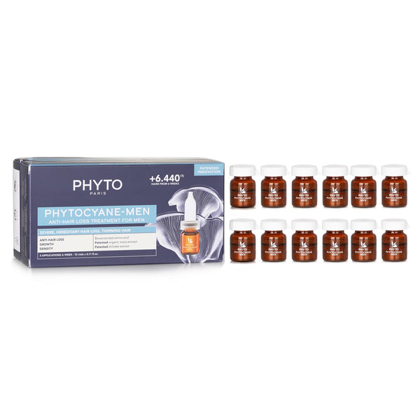 フィト  PhytoCyane Anti-Hair Loss Treatment (For Men)   12x3.5ml/0.11oz