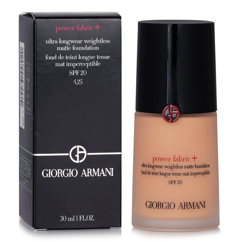 ジョルジオ アルマーニ  Power Fabric+ Ultra Longwear Weightless Matte Foundation SPF 20 - # 4.25   30ml/1oz